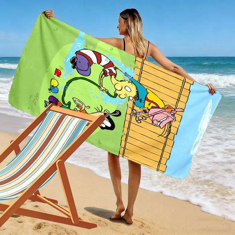 Asciugamano da Spiaggia Stampa Ed, Edd n Eddy, Asciugamano Grande Morbido Asciugatura Rapida per Spiaggia Campeggio Nuoto