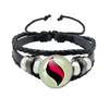 Anime Mega Pietra Poke Snap Braccialetto in Pelle Intrecciata Cabochon in Vetro Braccialetto Regolabile Gioiello per Donne Bambini Regalo