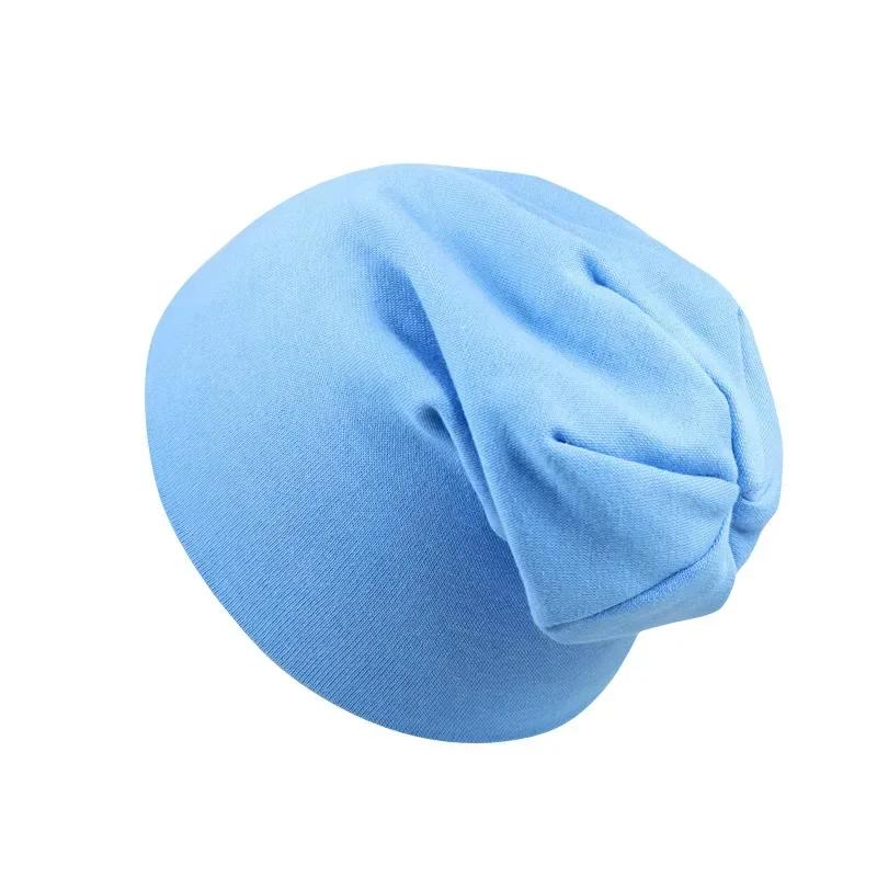 0M-4Y New Baby Street Dance Hip Hop Spring Autumn Hat Scarf for Boys Girls Knitted Cap Winter Warm Solid Color Children
