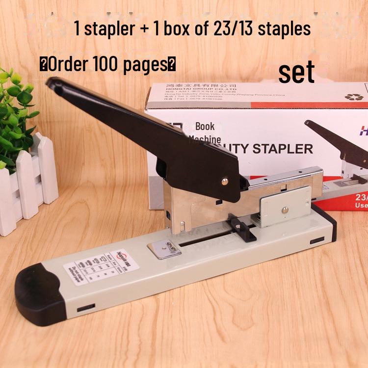 Heavy-Duty Huapuda Stapler, 100 Sheets, 23/13 Staples