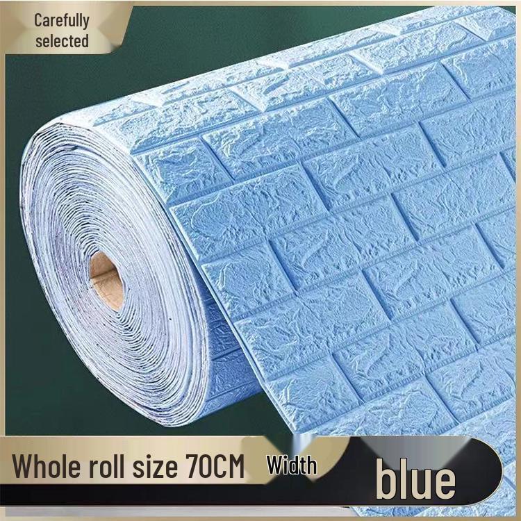 3D White Self-Adhesive Brick Pattern Foam Wallpaper - Large Seamless Decorative Stickers