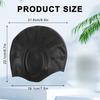Ear Protection Swim Cap - Professional Silicone Swim Cap, Double Ear Coverage, Waterproof Design, Anti Slip, Swimming