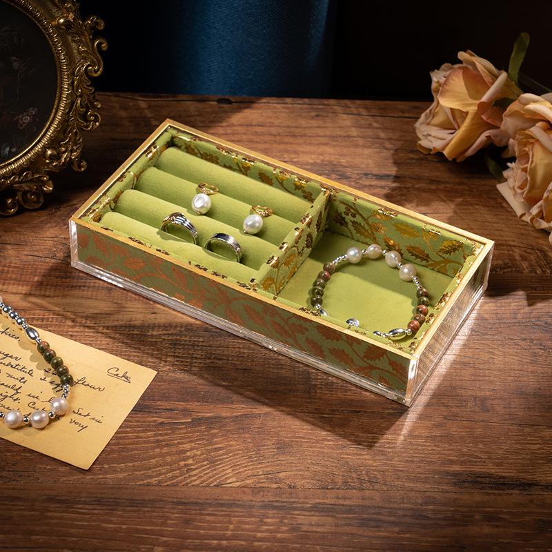 Vintage Schmuck Ringe Präsentationshalter Ständer Tablett Ring Organizer Armband Halskette Präsentation Aufbewahrungstablett für Schublade
