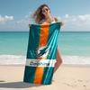 Proof Beach Towel with Miami Dolphins Logo Pattern - Soft,absorbent,quick-drying,machine Washable - Perfect for Swimming,camping,bathing