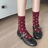 Harajuku Vintage Middle Tube Socks Knitted Snow Boot Socks New Women Socks  Autumn Winter