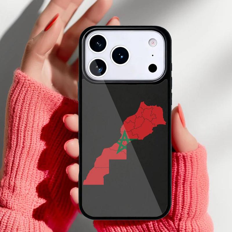 Marokko Flagge Wappen weiche Handyhülle für iPhone 17 16 15 14 13 Pro Max Rückabdeckung für 12 11 Pro Hülle