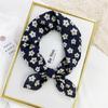 Pastoral Style Printed Silk Scarf Head Scarf Floral Kerchief Simple Scarf Hair Band  Women