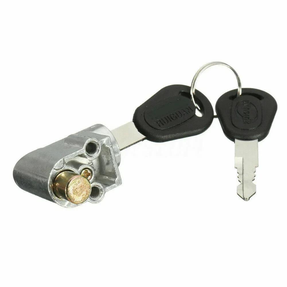 Battery Safety Lock With 2*Keys Motorcycle Electric EBike Scooter  Ignition Lock Metal Kit Replacement