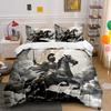 Warrior On Horseback In Clouds Printed Duvet Cover Set1 Duvet Cover+2 Pillowcasemulti Size Bedroom Bedding Decor Luxury Gifts