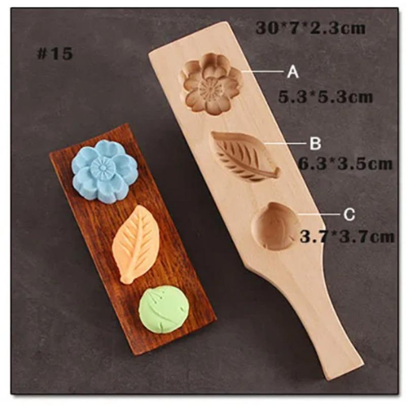 Wooden Pastry Mould Mung Bean Cake Mold Baking Tool 3d Ice Cream Diy Kitchen Household Products A Snack Accessories Party Gift