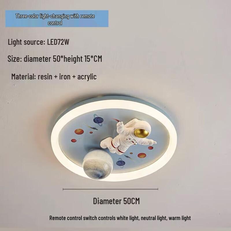 Astronaut Kids Room Ceiling Light
