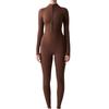 European-American Long Sleeve Nude Yoga Jumpsuit for High-Intensity Fitness, Style 8306