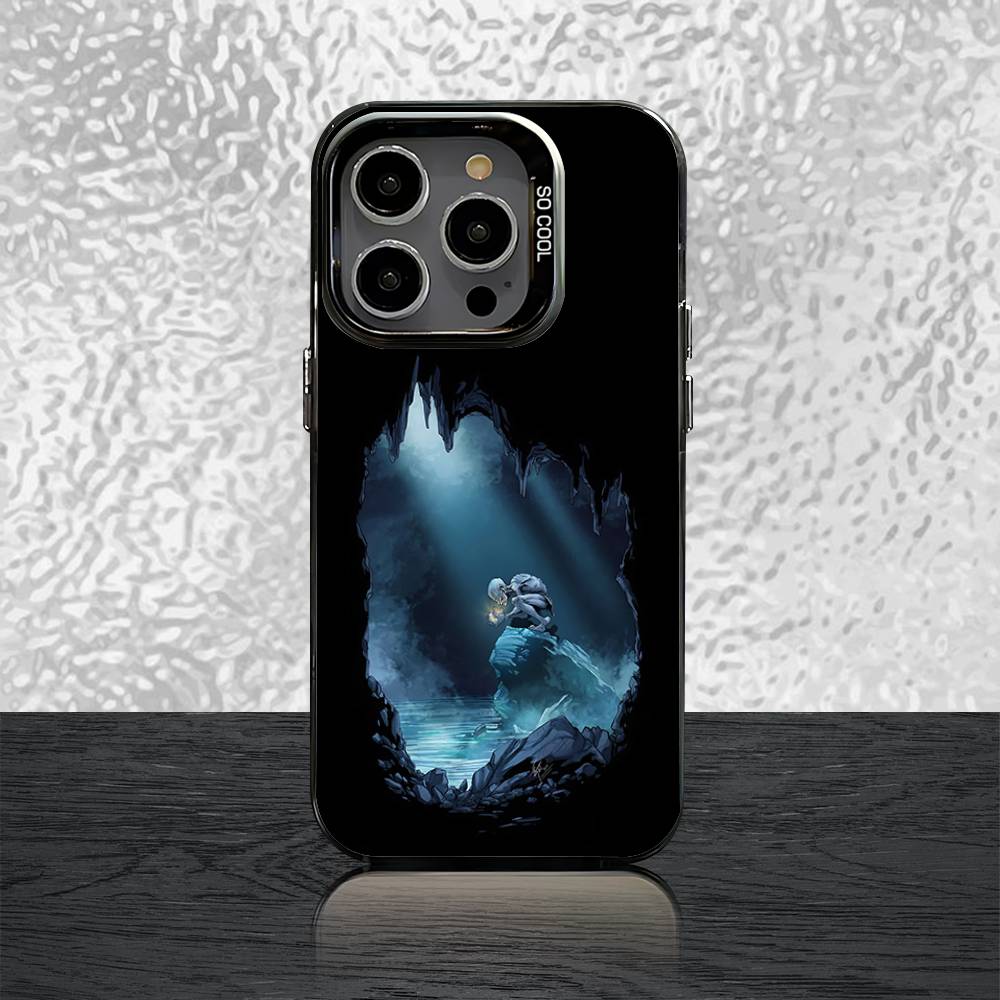 L-Lord of the R-Rings Gollum Phone Case For iPhone 16,15,14,13,12,11,Pro,Max,Plus,Mini,SE Grey Black Matte Laser Back Cover