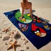 Red Birds Characters Collage Beach Towel, Super Soft Microfiber, Gift for Her/Him, Birthday, for Pool, Beach, Travel, Home Decor Fan gifts