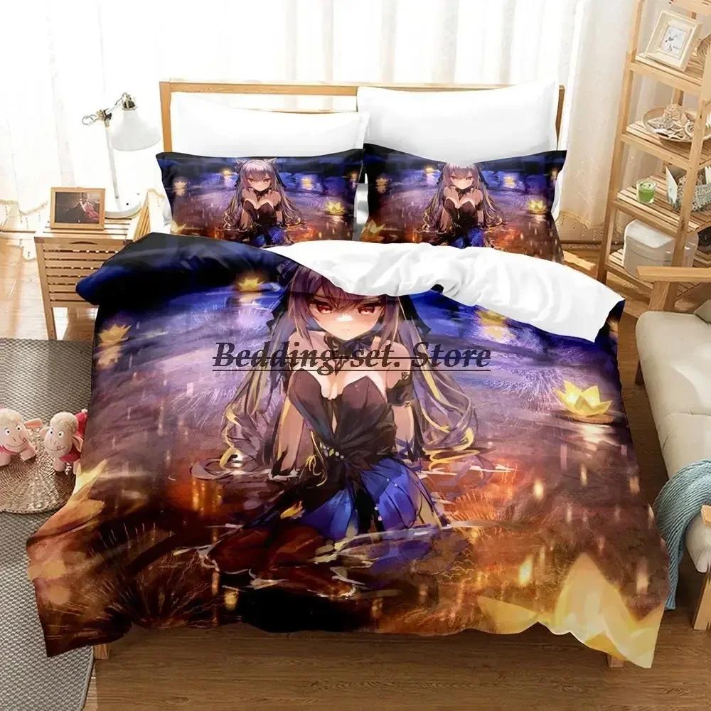 Genshin Impact Game Bedding Set Single Twin Full Queen King Size Bed Set Aldult Kid Bedroom Duvetcover Sets Anime Bed Sheet Set