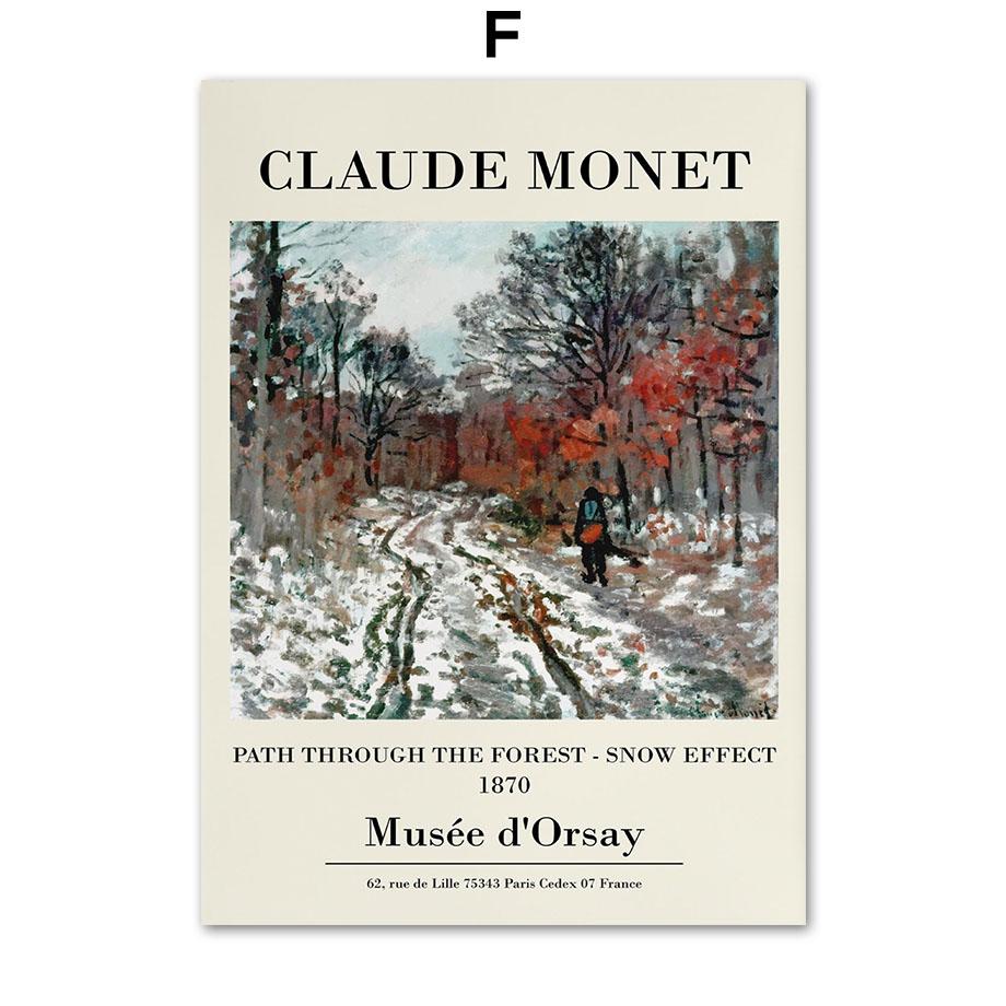 Van Gogh Claude Monet Abstract Vintage Wall Art Canvas Painting Nordic Posters And Prints Wall Pictures For Living Room Decor