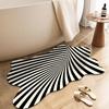 Irregular Simple Printing Bathroom Thickening Mat Bath Non-slip Carpets In Wash Basin Bathtub Side Floor Rug Shower Room Doormat Memory Foam 3D Pad