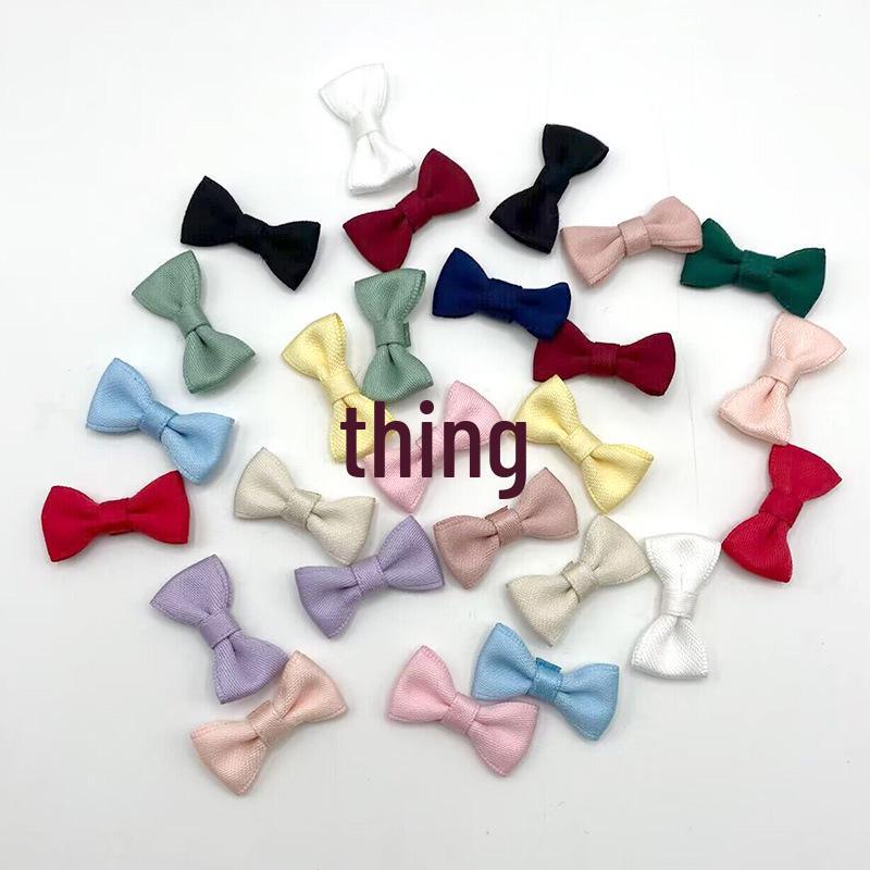 Available In 8 Colors: 3cm Cotton Ribbon Bowknot for Hair Accessories, Shoes, Hats, Decorations, and Pet Toys.
