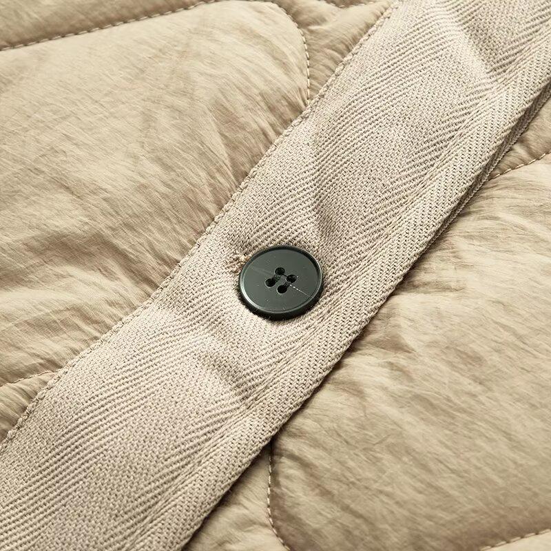 2025 European & American Style Casual Round Neck Cotton Jacket