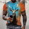 Funny Animal 3D Print T-Shirts Hip Hop Short Sleeve Oversized Men's T-shirts