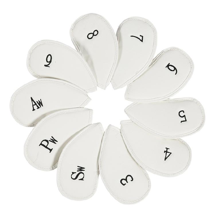 10x Synthetische Wasserdichte Golf-Eisen-Schlägerhaube Golfschläger-Kopfhaube Passend für die meisten Marken