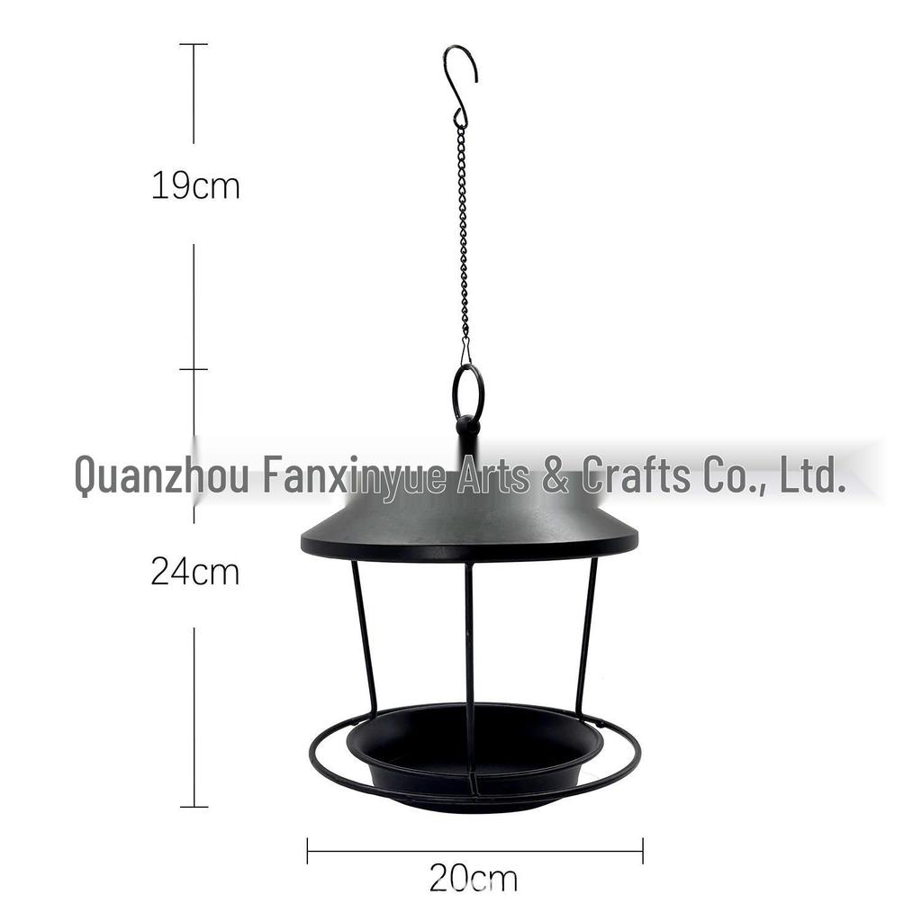 Wrought Iron Waterproof Bird Feeder for Outdoor Courtyard and Garden