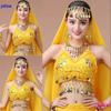 Belly Dance Performance Jewelry Set: Headdress, Veil, Necklace, Earrings, Head Chain, Ring, Bracelet