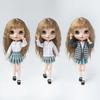 Blyth Clothes Mini skirt plaid cardigan pleated skirt student suit casual sweater jacket shirt Ymy Ob22 24 27 Doll Accessories