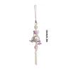 Elegant Jellyfish Wind Chime Glass Charm Pendant With Floral Designs Decoration for Personalize Styles Enhancement