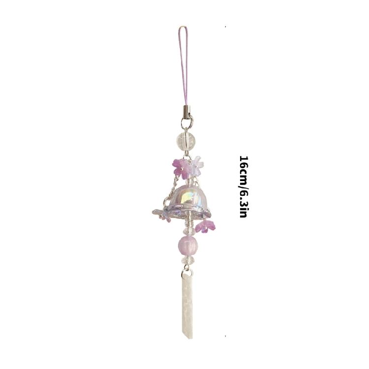 Elegant Jellyfish Wind Chime Glass Charm Pendant With Floral Designs Decoration for Personalize Styles Enhancement