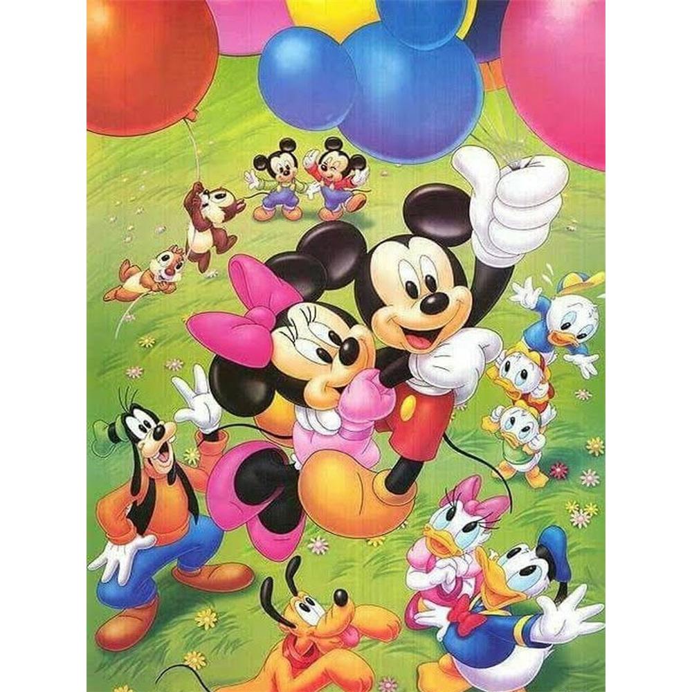 

Disney Diamond PaintingA Joyful Group Portrait of Classic Characters 5D Rhinestone Mosaic DIY Cross stitch Gift/home Decoration Round 20x30cm