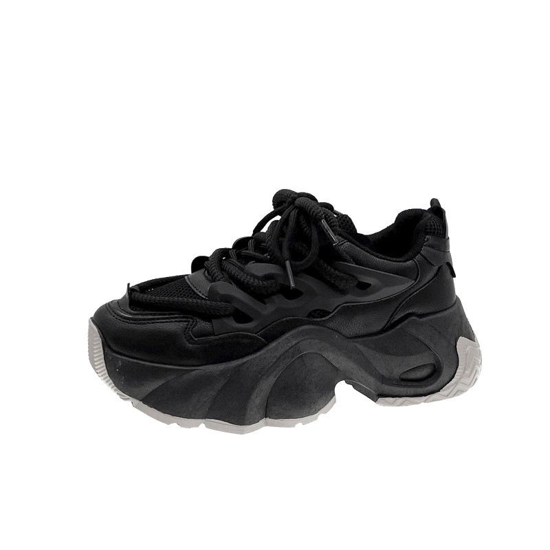 

Daddy shoes women s platform inner height increase casual shoes 2025 new ins tide Internet celebrity sports shoes women s Korean version of running sh 40 чорний