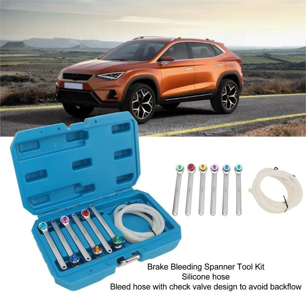 7PCS/SET 7 to 12mm Brake Bleeder Wrench Brake Fluid Bleeder Kit  Automotive Garage Use