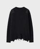 NOIRER Cotton Damaged Combat Knit (Black)