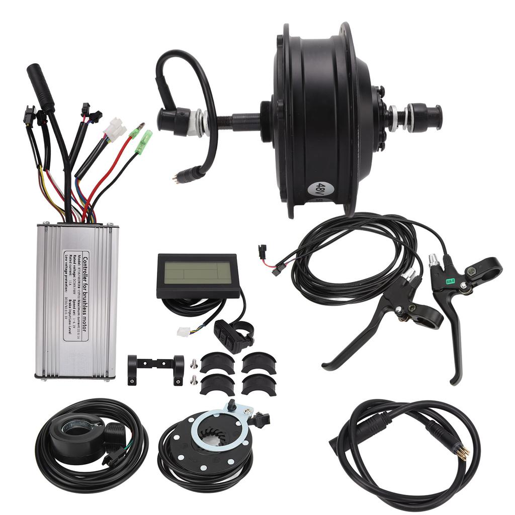 Kit di Conversione Ruota Posteriore per Bicicletta Elettrica Motore Posteriore 48V 500W Display LCD3 Kit Sensore di Assistenza alla Pedalata
