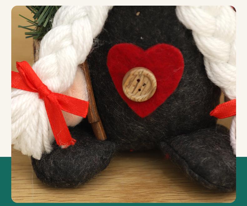 Neue Weihnachtsstrickmütze mit Kiefernzweig und Rudolph-Ornament - Festliches Partygeschenk Spielzeug