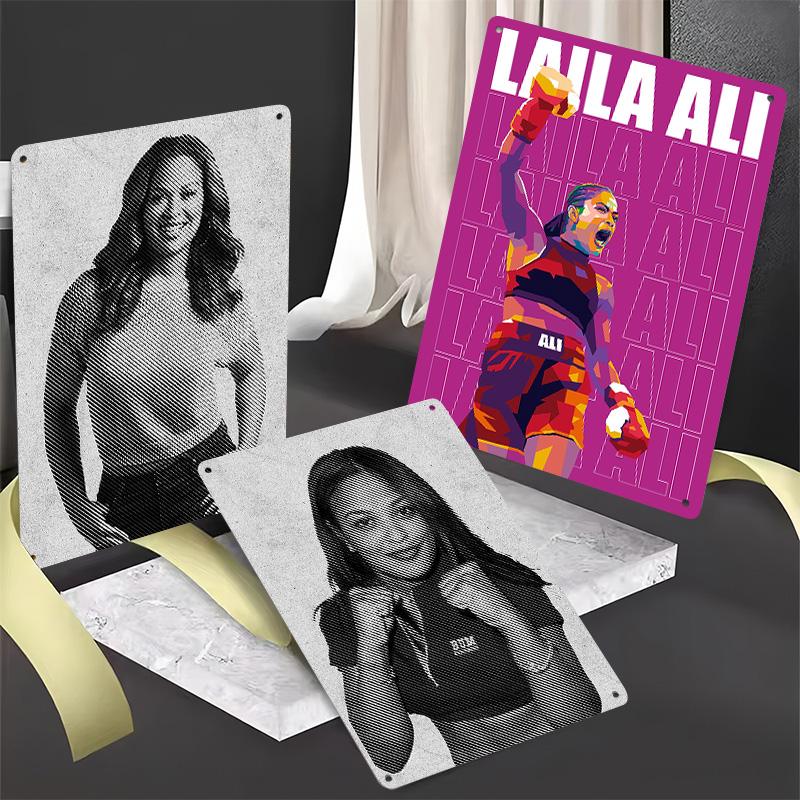 Laila Ali Boxer Metal Posters Custom Vintage Metal Signs Wall Art Retro Tin Plaque for Man Cave Wand Deko Home Decor House Room