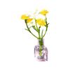 Mini Magnetic Glass Vase Set Small Artificial Flower Pot Decorative Plant Magnet for Office Kitchen Storage Cabinet Refrigerator Accessories