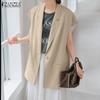ZANZEA Chaleco Cárdigan de Verano para Mujer Holgado Casual sin Mangas