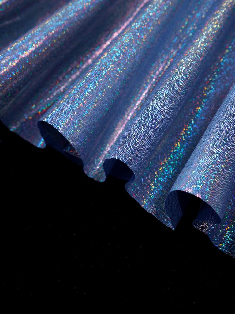 Girls Dance Skirt Elastic Waistband Shiny Sequins Style Performance Skirt Practice Wear Bottom