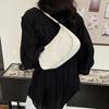 Crossborder Style Pu Mini Crescent Bag With Zipper Closure For Casual Travel