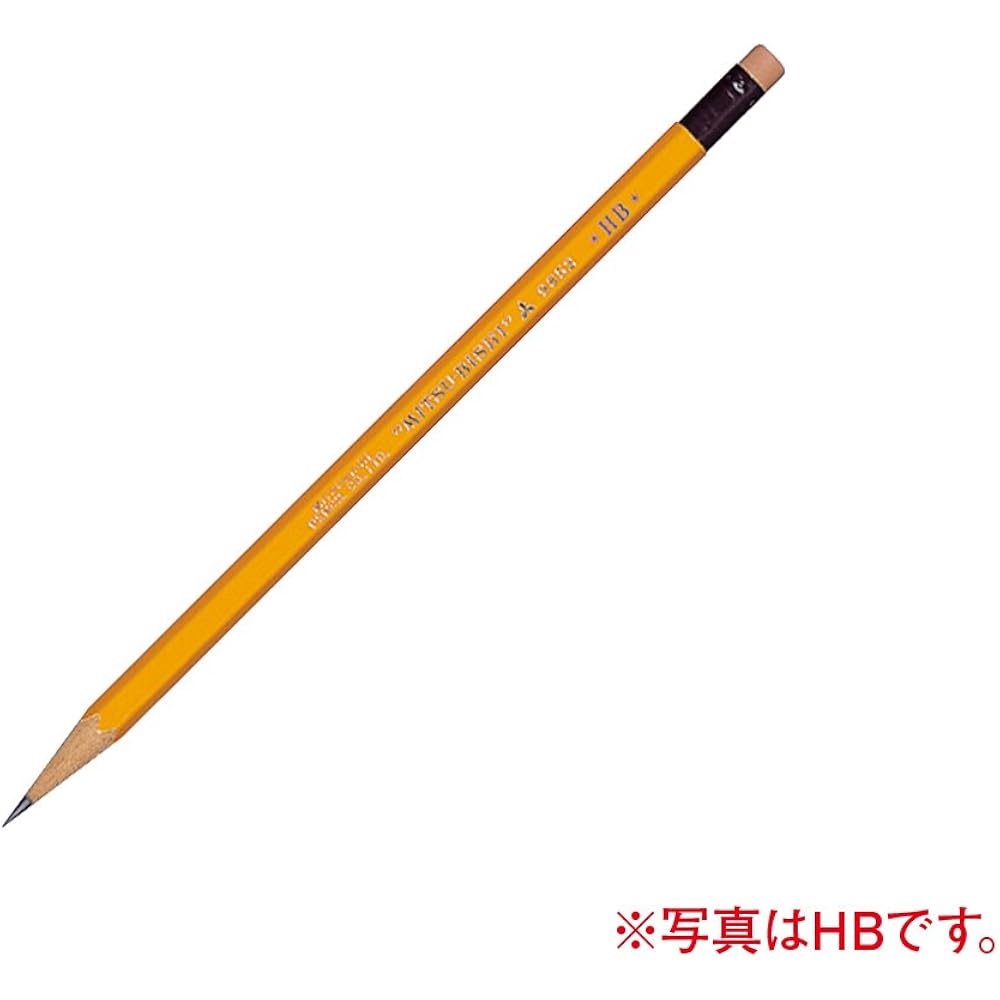 Mitsubishi Pencils Pencils with Eraser 9852 B, Pack of 12 K9852B