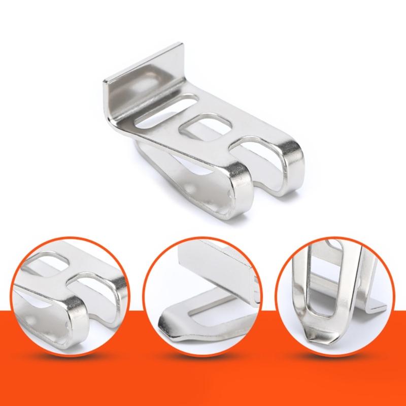 Stainless Steel Tool Belt Clip Secure Fastening Suitable for Workshop and Job Sites Use Safe Convenient Belt Attachment