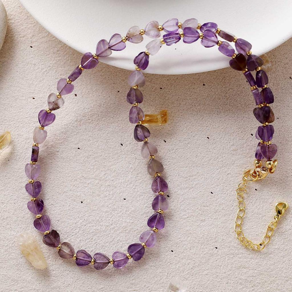 Simple Fashion Fashion Jewelry Exquisite Crystal Love Versatile Necklace Collarbone Chain Merchandise Jewelry