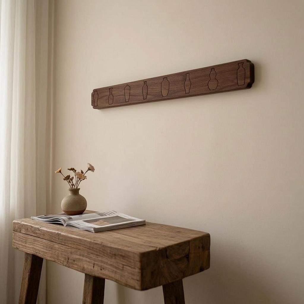 Wall Coat Rack with Folding Hanging Pegs Space-Saving for Entryway, Hallway