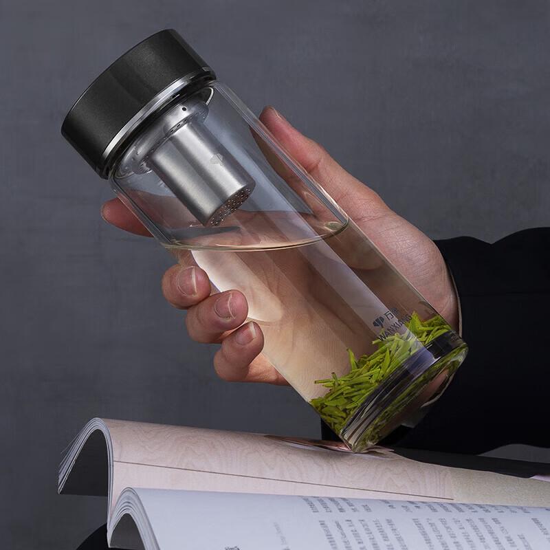 WANXIANG Portable Glass Tea & Water Bottle