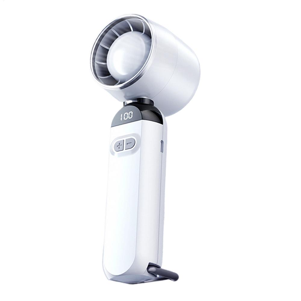 Strong Wind Handheld Fan Summer Bladeless Desk Fan Rechargeable Blower Quiet Cooling Gadget for Outdoor Travel Camping Beach