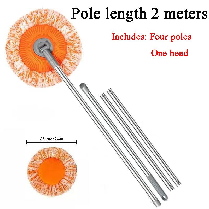 UNTIOR Cleaning Mop with Long Handle Round 360° Rotatable Removable High-rise Cleaning Supplies Household Ceiling Floor Cleaner