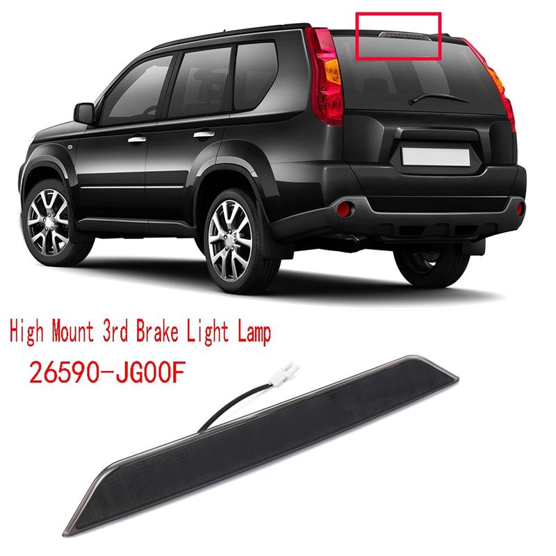 Black High Mount 3rd Brake Light Lamp for Nissan X-Trail T31 2008-2013 LED Rear Brake Light 26590-JG00F