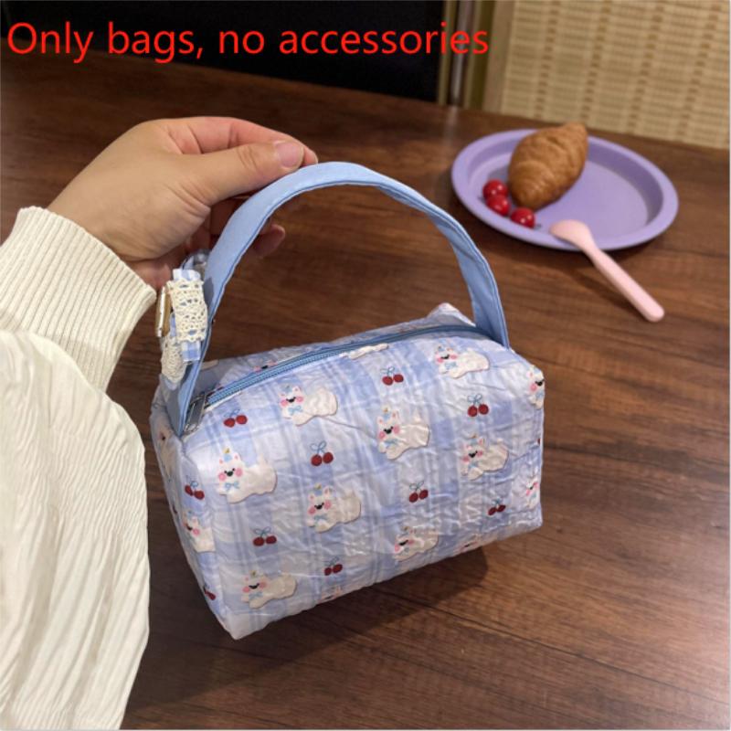 

Cartoon Cute Blue Puppy Cherry Portable Three-Dimensional Cosmetic Bag Travel Storage Bag High Capacity Handbag Washing Bag Gift one size